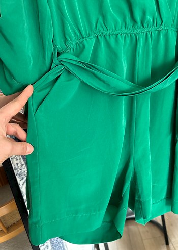 Parlak Yeşil Salaş Tulum - Görsel 4