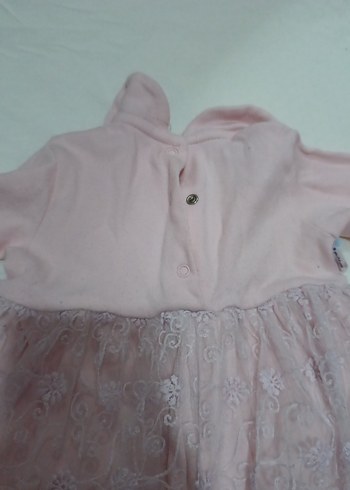 Kız Çocuk Pembe Dantel Detaylı Elbise - Görsel 4