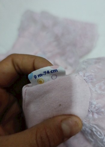 Kız Çocuk Pembe Dantel Detaylı Elbise - Görsel 3