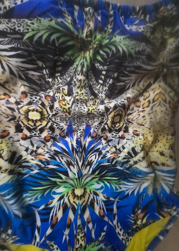 Renkli Bohem Desenli Fermuarlı Mayo - Görsel 6