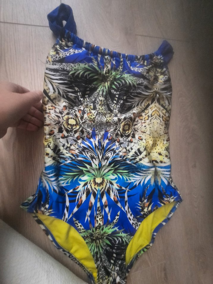 Renkli Bohem Desenli Fermuarlı Mayo - Görsel 3