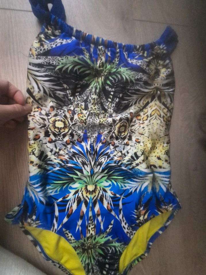 Renkli Bohem Desenli Fermuarlı Mayo - Görsel 2