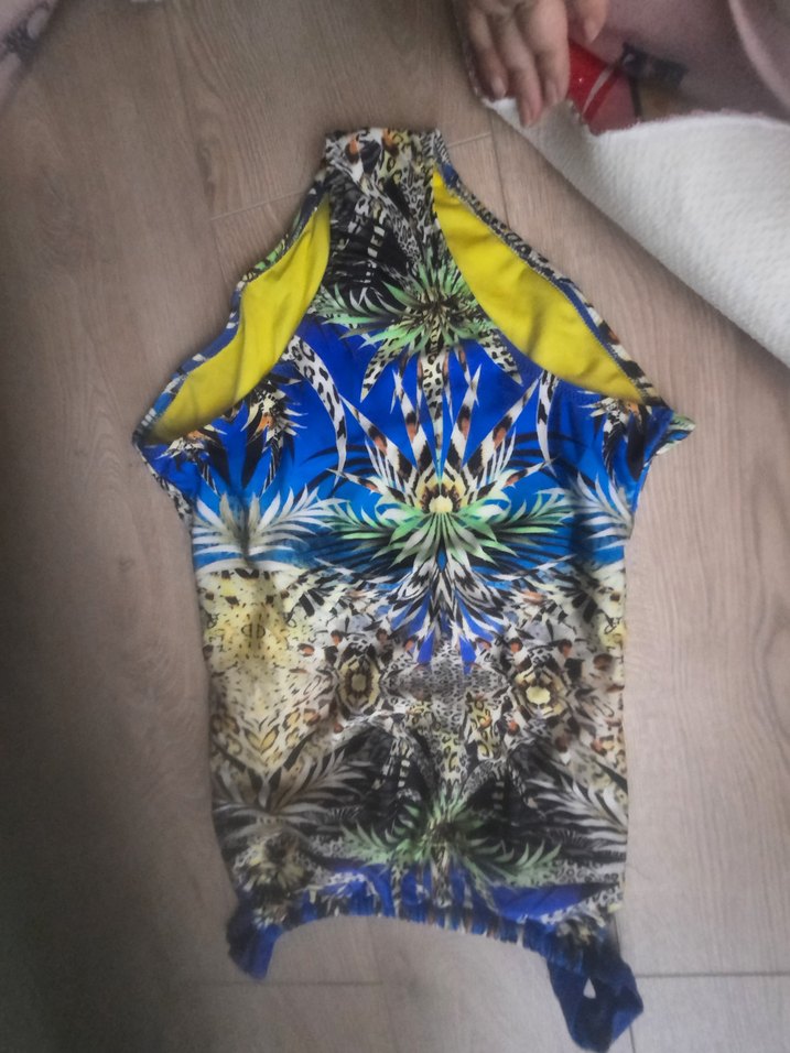 Renkli Bohem Desenli Fermuarlı Mayo - Görsel 5