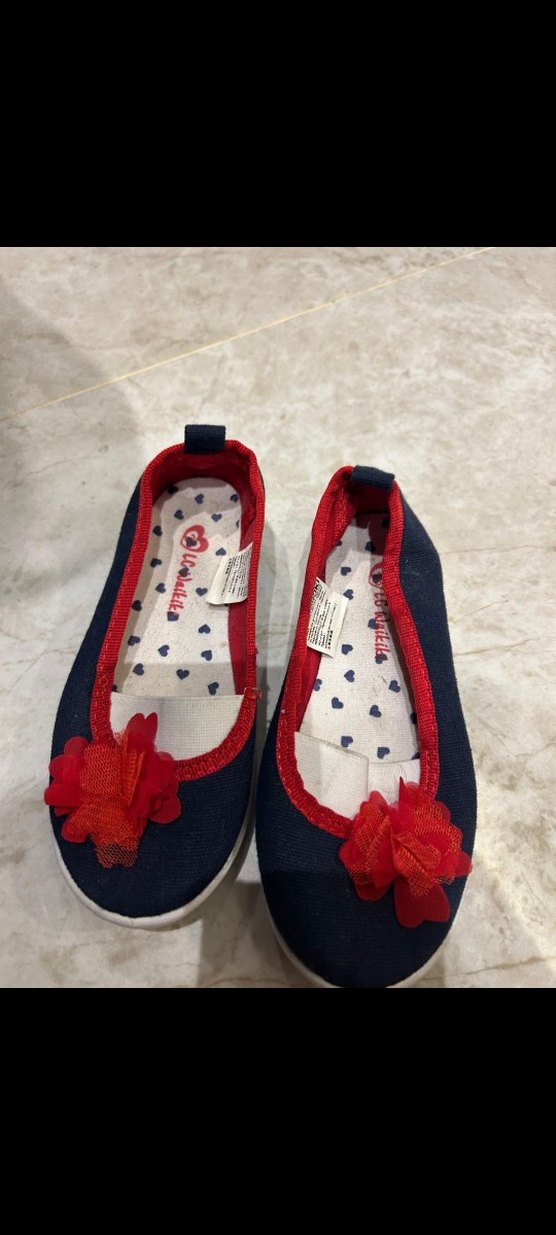 Kız Çocukları İçin Mavi Nakışlı Babet Ayakkabı - Görsel 3