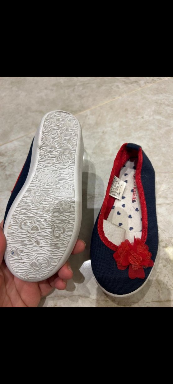 Kız Çocukları İçin Mavi Nakışlı Babet Ayakkabı - Görsel 2