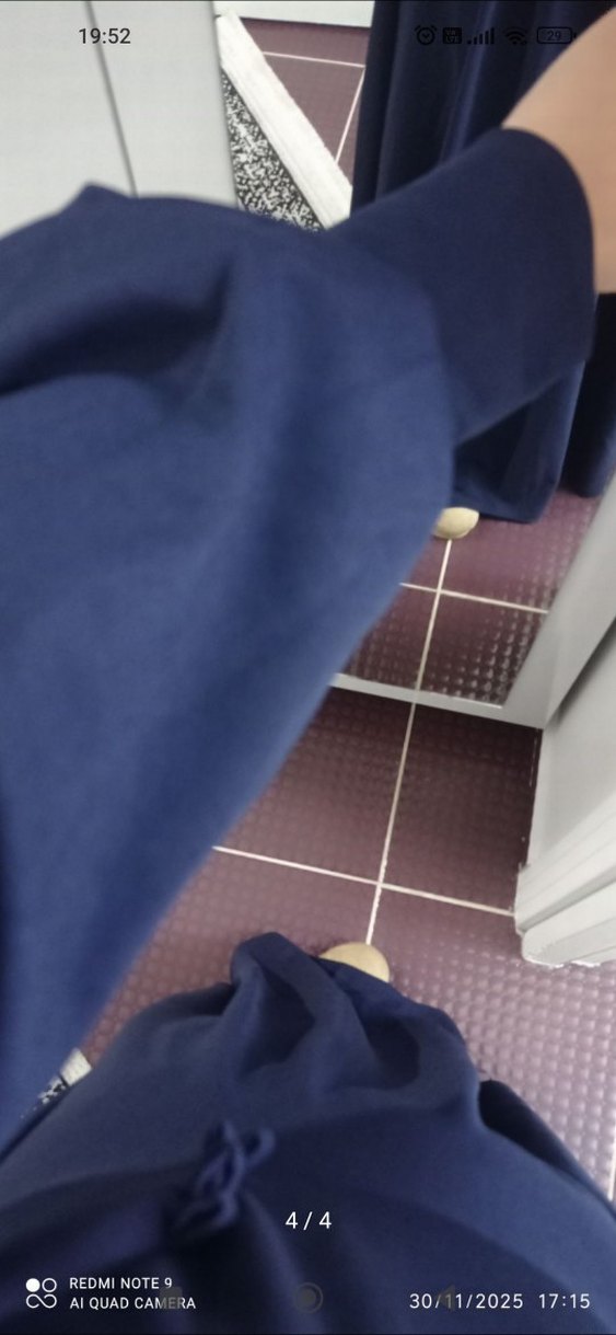 Lacivert Drapeli Uzun Kadın Elbise - Görsel 2