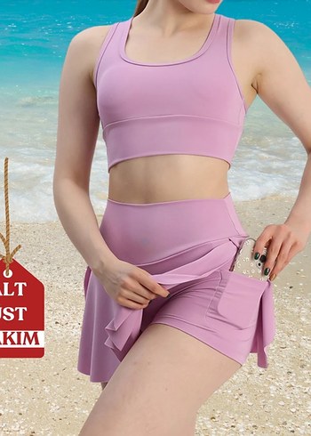 Diğer Lila Alt-Üst Takım Şort - Mayo