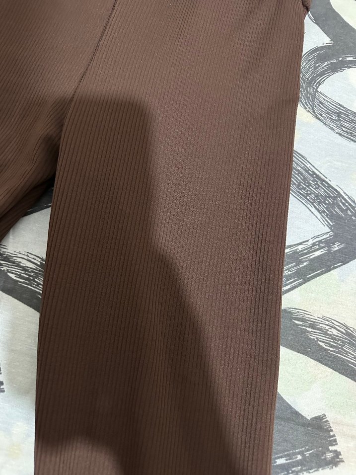 Kahverengi Fitilli Kadın Tayt - Görsel 2