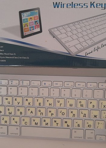 Beyaz Kablosuz Klavye, Hafif Tasarım - Görsel 2