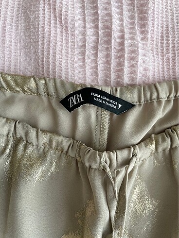 Zara zara sorunsuz altın rengi pantolon