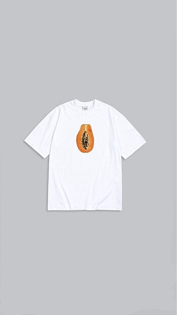 Papaya Oversize Baskılı T-shirt