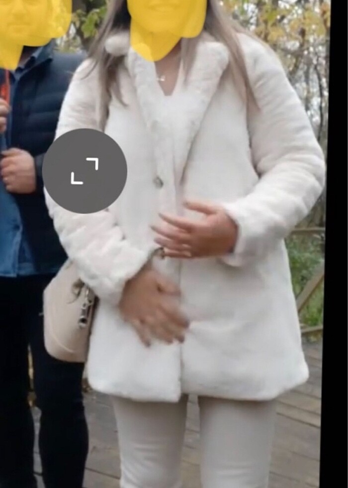 Pull bear peluş mont kürk kaban - Görsel 2