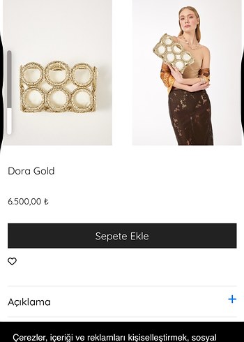 Rose gold  Kadın Portföy Çanta - Görsel 6