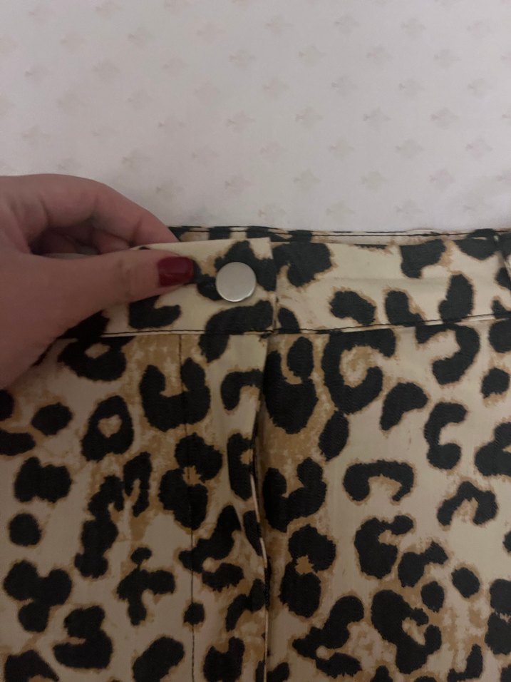 Kahverengi Leopar Desenli Mini Etek - Görsel 2