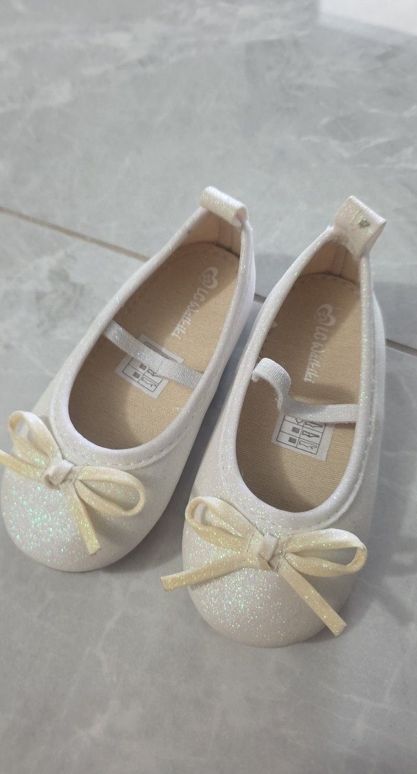 Kız Çocuk Beyaz Fiyonklu Babet - Görsel 2