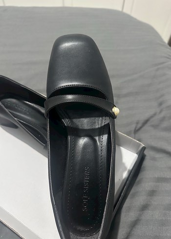 38 Beden Sole Sisters - Kadın Siyah Tokalı Kalın Topuklu Stiletto