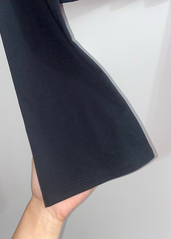 H&M Siyah Uzun Kollu Crop Top