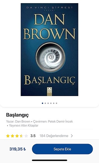  Beden Renk Dan brown başlangıç