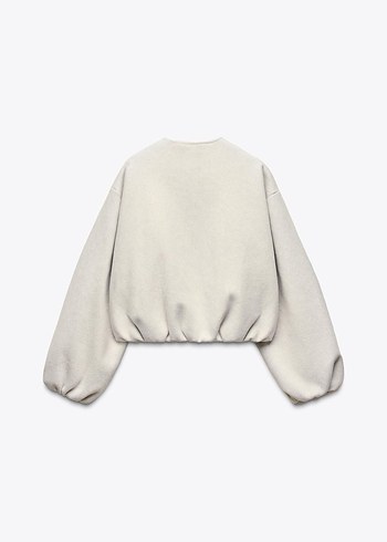 Zara Bej Fermuarlı Kadın Polar Ceket