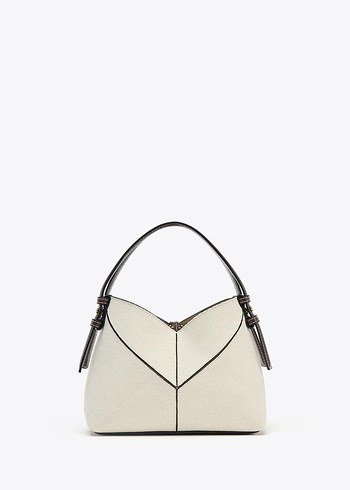 Zara Zara minimalist Bej Deri Kadın Çanta