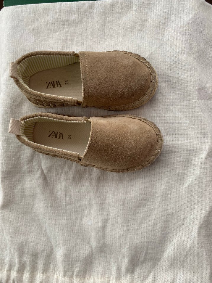 Bej Süet çoçuk 
 Espadril Ayakkabı - Görsel 4