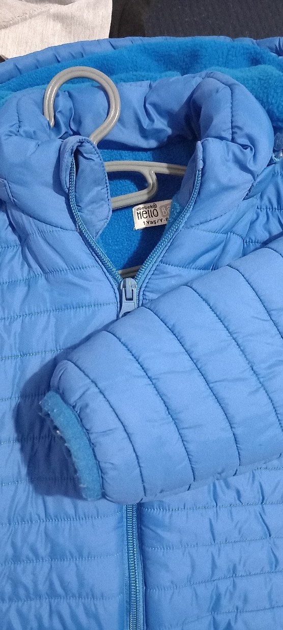 Mavi Erkek Çocuk Fermuarlı Mont - Görsel 2