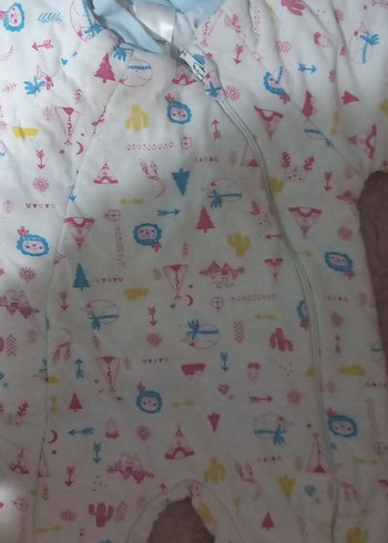 Renkli Desenli Bebek Tulumu Fermuarlı - Görsel 8