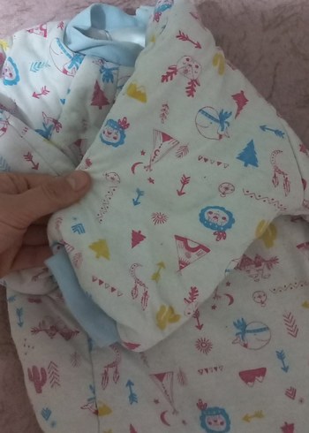 Renkli Desenli Bebek Tulumu Fermuarlı - Görsel 5