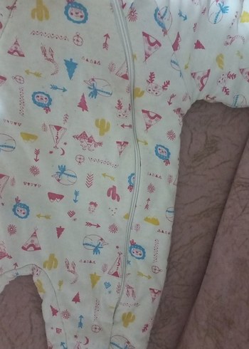 Renkli Desenli Bebek Tulumu Fermuarlı - Görsel 6