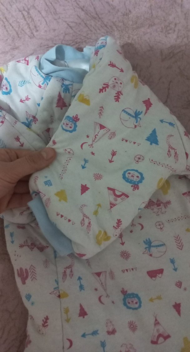 Renkli Desenli Bebek Tulumu Fermuarlı - Görsel 5