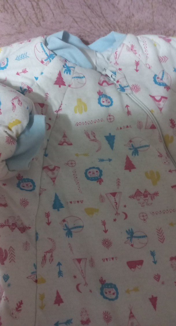 Renkli Desenli Bebek Tulumu Fermuarlı - Görsel 3