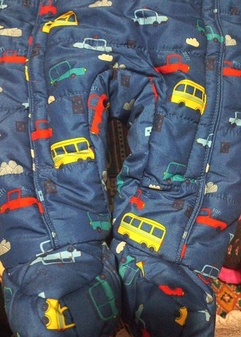 Renkli Baskılı Bebek Kayak Tulumu - Görsel 2