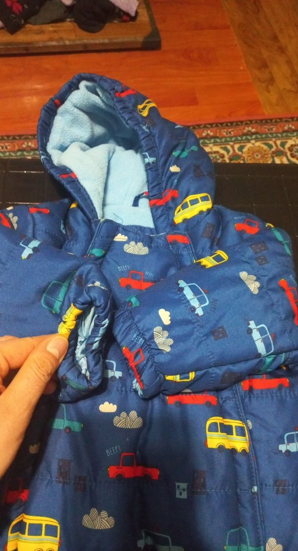 Renkli Baskılı Bebek Kayak Tulumu - Görsel 4