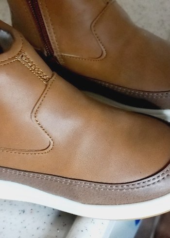 Erkek Çocuk Kahverengi Deri Botlar - Görsel 3