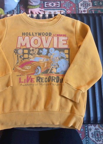 Sarı Baskılı Erkek Sweatshirt - Görsel 2