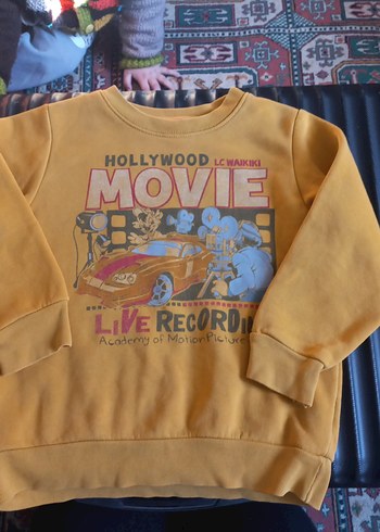 Sarı Baskılı Erkek Sweatshirt - Görsel 3