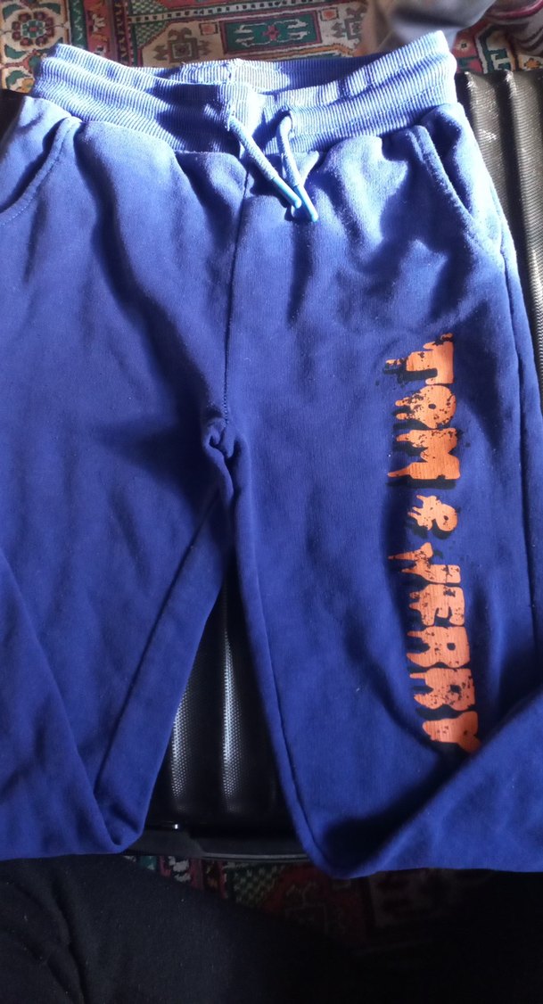 Erkek Çocuk Mavi Baskılı Rahat Eşofman Altı - Görsel 2