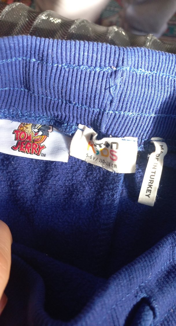 Erkek Çocuk Mavi Baskılı Rahat Eşofman Altı - Görsel 5