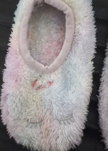 Kızlar için Pastel Renkli Peluş Ev Terliği - Görsel 3