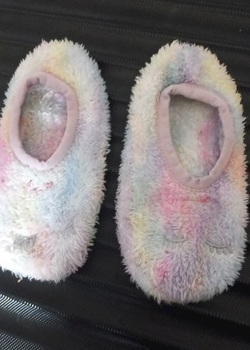 Kızlar için Pastel Renkli Peluş Ev Terliği - Görsel 2