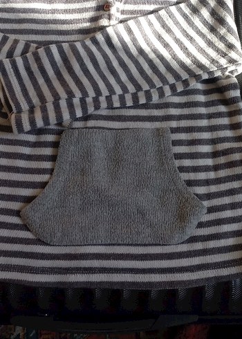 Erkek Çocuk Gri Düğmeli Sweatshirt - Görsel 9