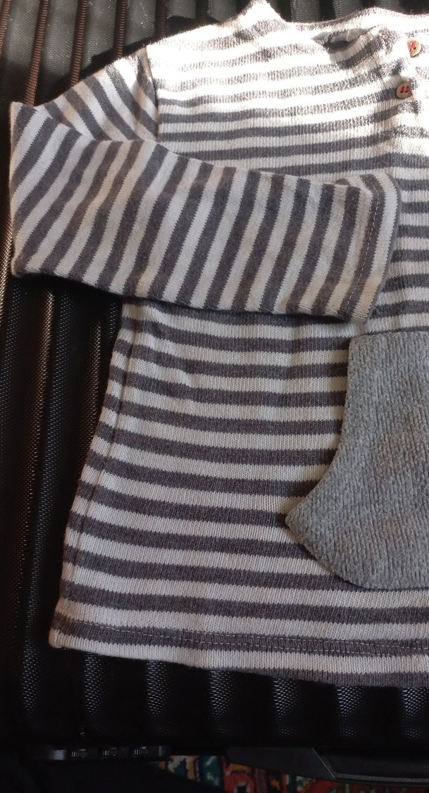 Erkek Çocuk Gri Düğmeli Sweatshirt - Görsel 5