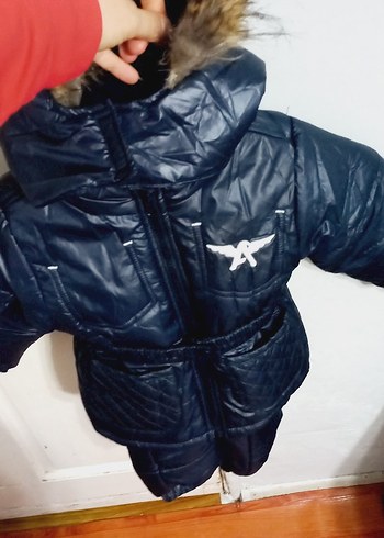 Kemerli Erkek Bebek Motosiklet Tarzı Kozmonot Tulumu - Görsel 2