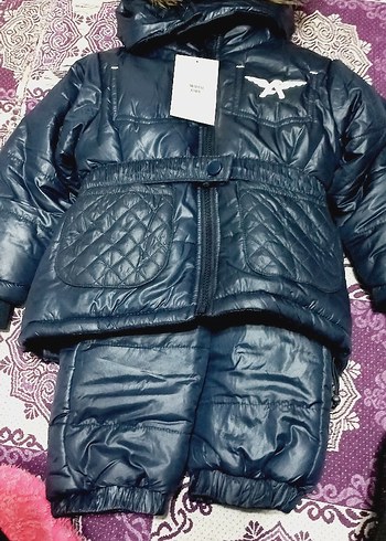 Kürklü Kapüşonlu Erkek Bebek Kış Tulumu - Görsel 8