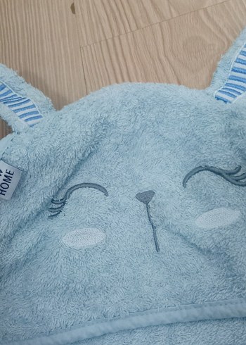 Nakışlı Gri Erkek Çocuk Bornoz ve Havlu - Görsel 2