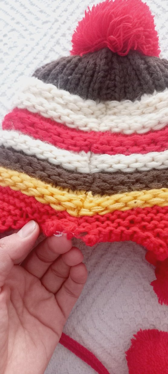 Renkli Nakışlı Çocuk Örgü Bere - Görsel 5