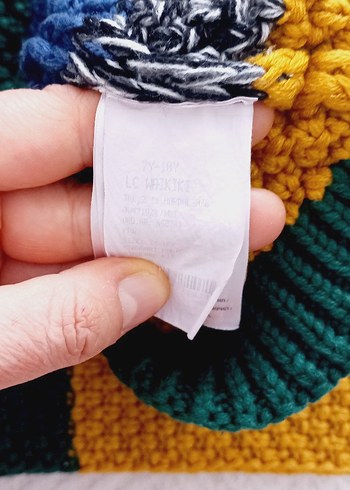 Renkli Bohem Örgü Bere ve Boyunluk Seti - Görsel 3