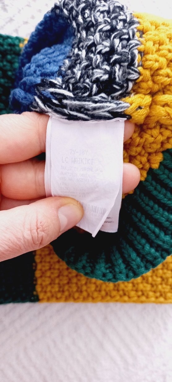 Renkli Bohem Örgü Bere ve Boyunluk Seti - Görsel 3