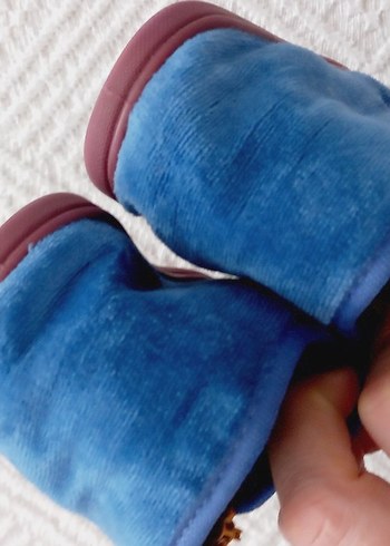 Renkli Erkek Çocuk Sıcak Terlikler Velcro - Görsel 5