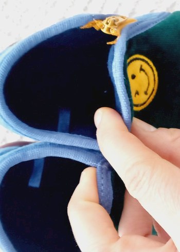 Renkli Erkek Çocuk Sıcak Terlikler Velcro - Görsel 3